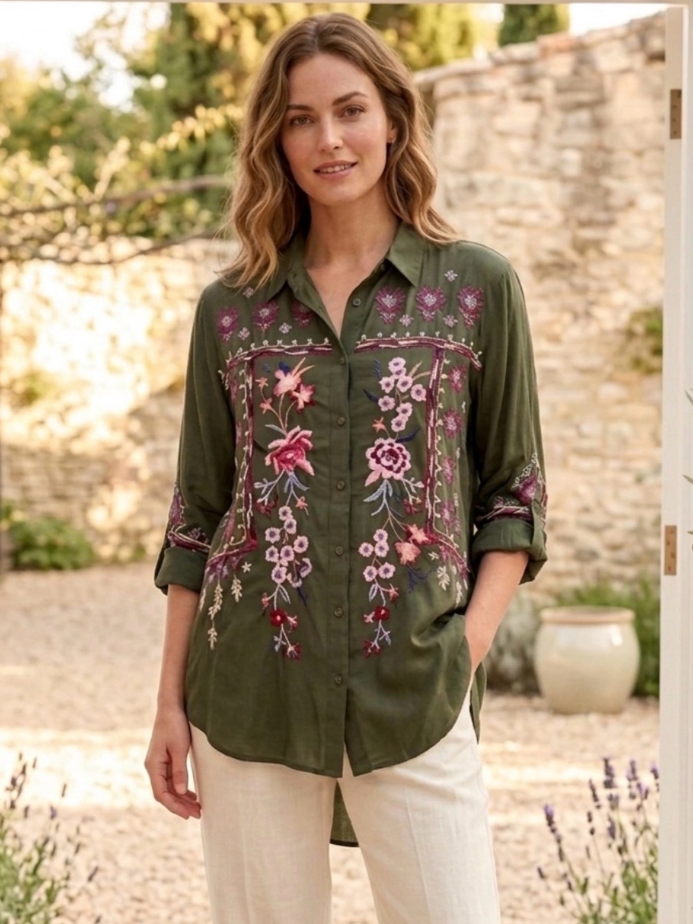 Johnny Was Workshop Embroidered Curaçao Tunic Size Medium